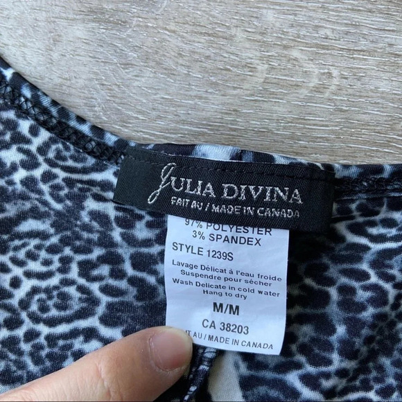 Julia Divina Leopard  Short Sleeve Stretchy Dress - Picture 8 of 12